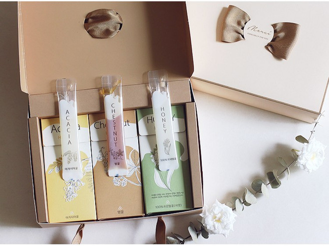 꿀스틱 선물세트 (아카시아 밤꿀 사양벌꿀-스틱 10개입 x 3종), 300g, 1세트