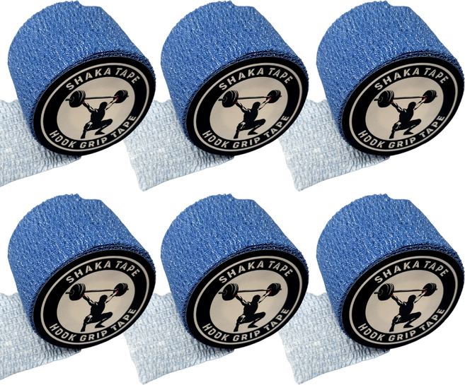 샤카 프리미엄 훅그립 테이프 5cm x 6.9m [5+1 세트], 6개, 블루 코발트