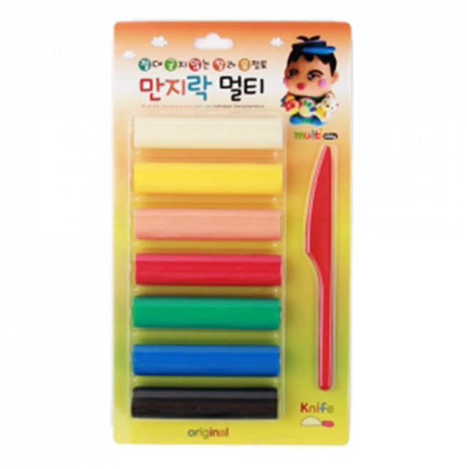 이야코 만지락 멀티 칼라 점토 절대 굳지 않는 유점토 유토 7색 교육 교재 클레이, 상세페이지 참조