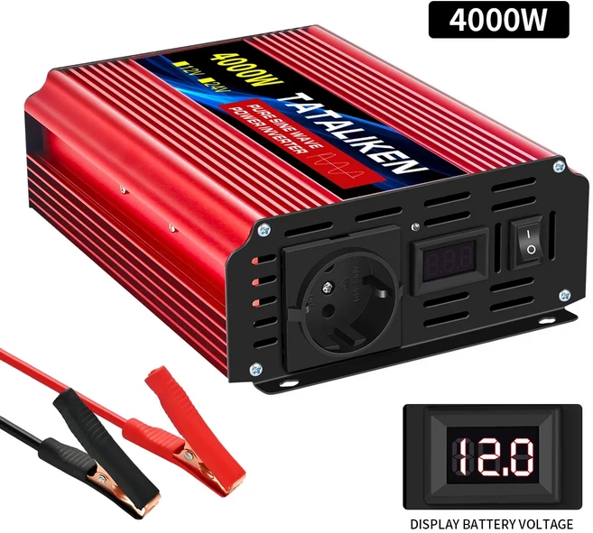 1600W2200W3000W4000W 순수 사인파 인버터 DC 12V24V AC 220V 50hz 전원 충전기 변환기 어댑터 EU 소켓, 01 유럽, 08 4000W  EU, 02 24V용