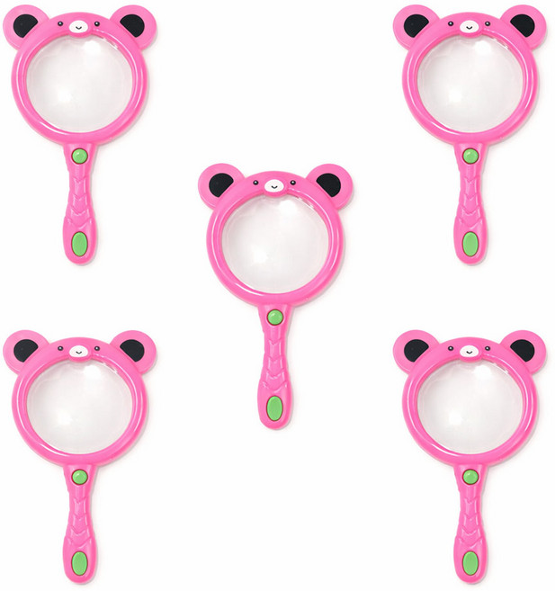자연학습 곤충탐구 돋보기 확대경, 핑크, 5개