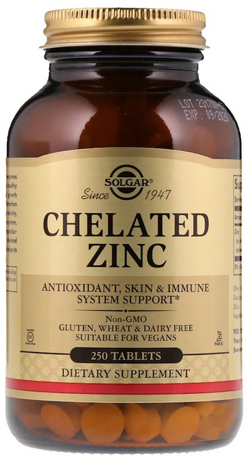 솔가 킬레이트 아연 250정 (타블렛) Solgar Chelated Zinc 250tabs, 1개