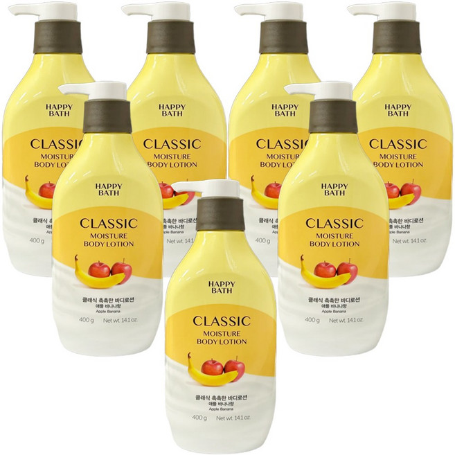 해피바스 정말 촉촉한 바디 밀크 로션, 400ml, 7개