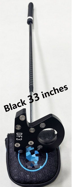 LAB Golf MEZZ.1 퍼터 밸런스드 제로 토크 스틸 33 인치 샤프트 골프 클럽 헤드 커버 포함, black 33 inches, 03 black