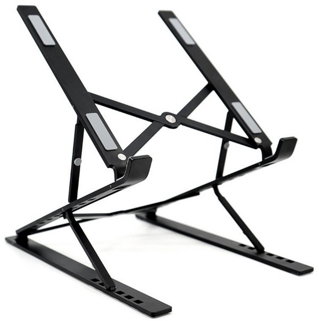 감성공장 접이식 15단 노트북 거치대 프로 더블엑스 이중 지지대, 15단 프로 블랙, 1개