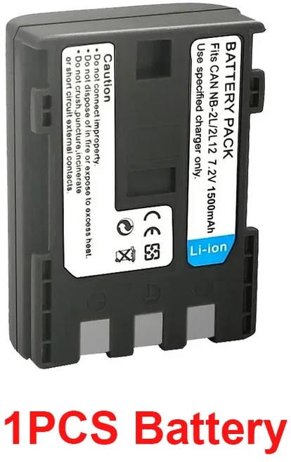 쿠쿠스토어 새로운 1500mah NB-2L 카메라 배터리 (캐논 DC310 EOS S80 G7 Z1 ), 02 1PCS