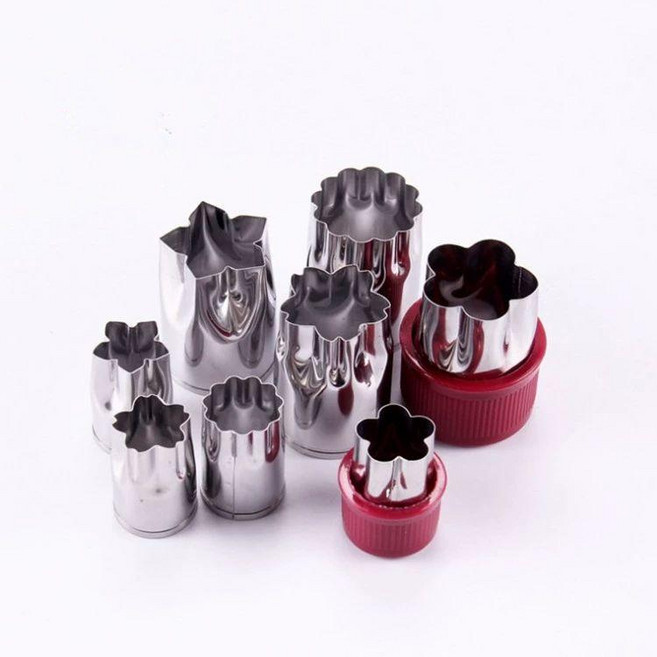 당근꽃모양 커터 야채 금형 깔때기 만들기 다양한모양, 1개, 패키지 A 8종꽃무늬
