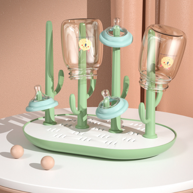 모아빛 분리세척 젖병 건조대, 그린, 단품