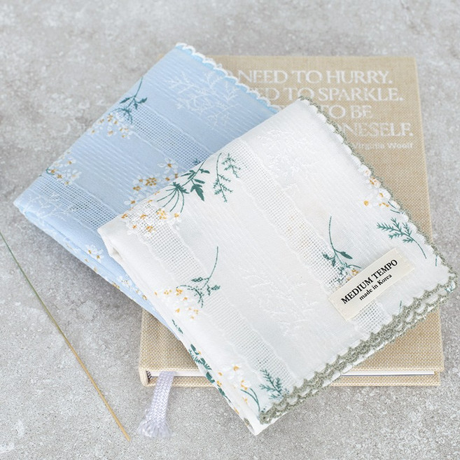 2장 3장 세트 미디엄템포 여성 남자 손수건 순면100% 국산