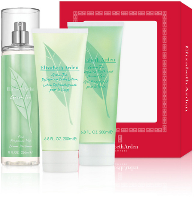 엘리자베스아덴 그린티 바디케어 3종세트(로션200+샤워젤200+미스트), 1세트