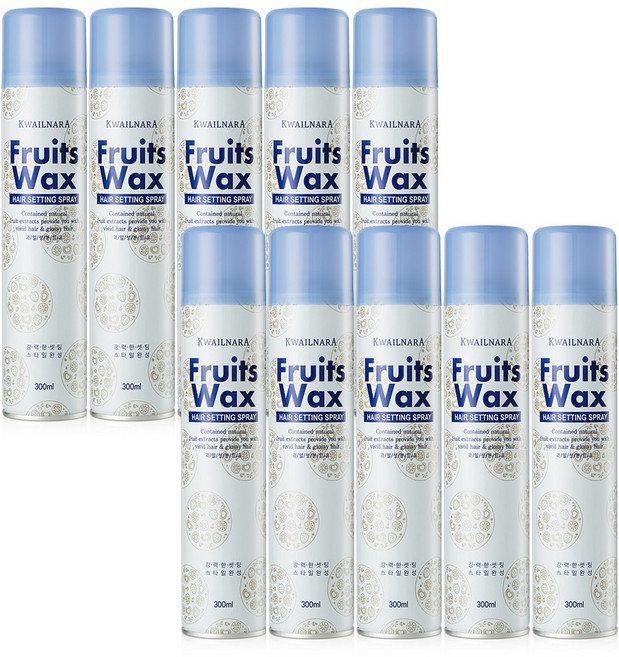 과일나라 후르츠왁스 헤어 셋팅 스프레이, 10개, 300ml