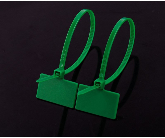 에스케이마켓 네임타이 각인 소형 100P 이름표 네임택 케이블타이 마크타이 전선 정리, 100개, 초록