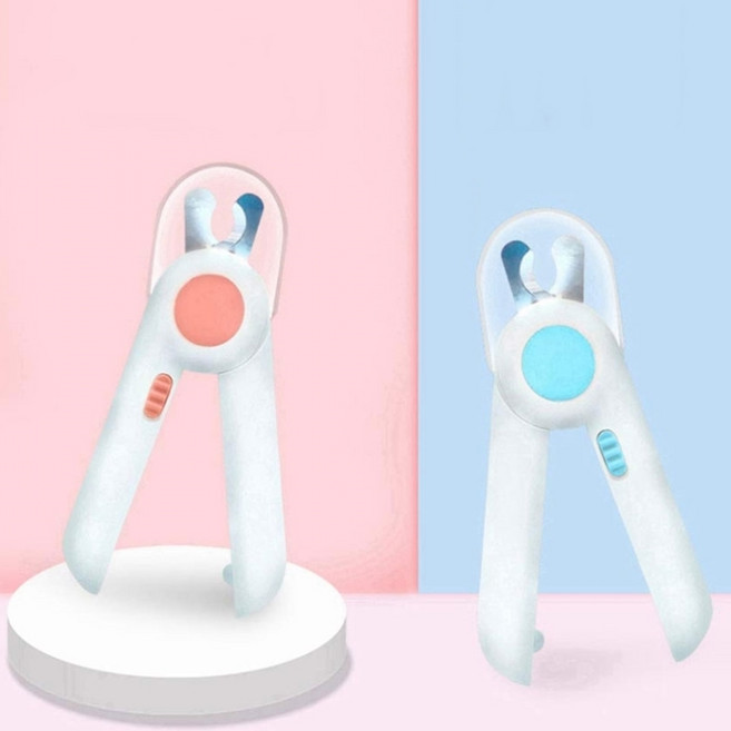 호강펫 강아지 고양이 LED발톱깍이, 1개, 핑크