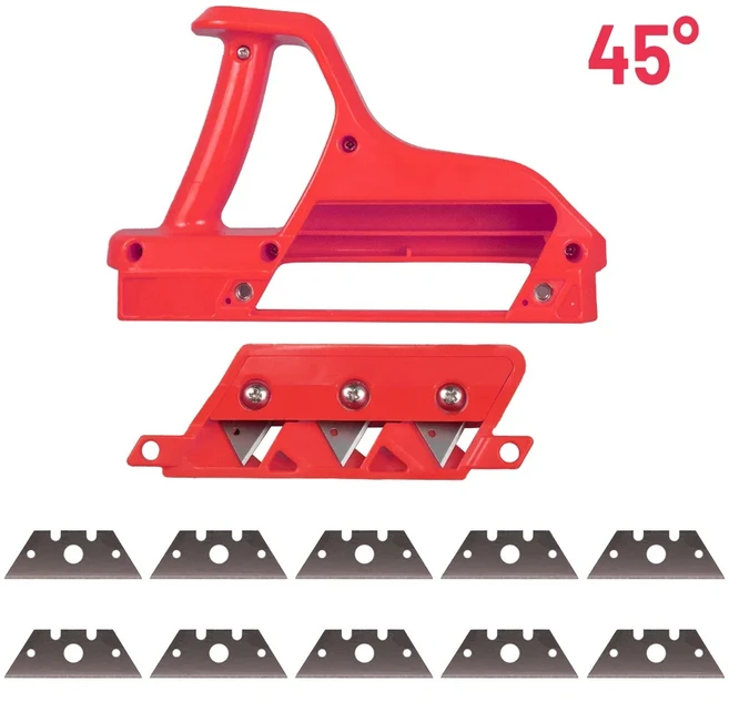 석고보드 퀵 커터 45도의 정확한 건식벽체 모서리 모따기용 석고보드 핸드 플레인 ° /60 ° 목공 트리머, 05 Red 45 degrees, 01 빠른