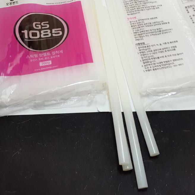오공 핫멜트 글루건심 실리콘 접착제 GS1085 700g 11.3mm, 본상품, 1개
