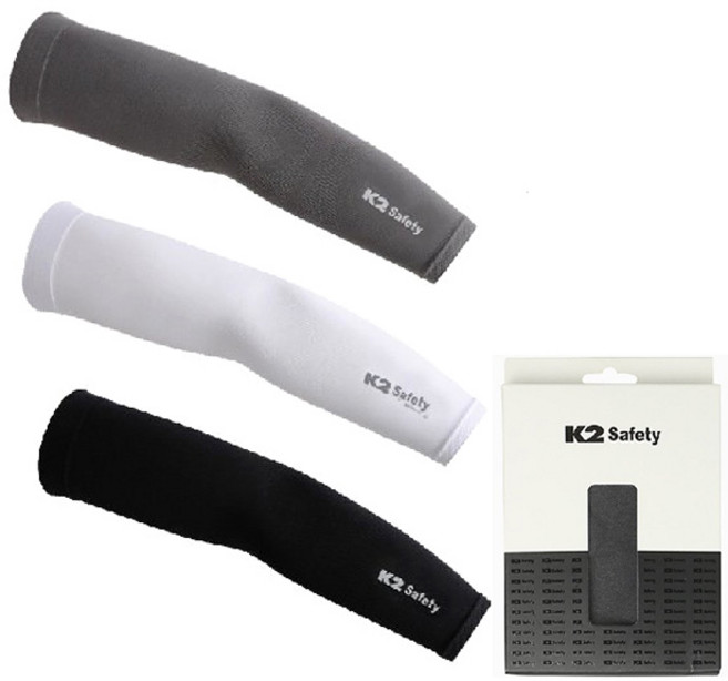 K2 SAFETY 베이직 팔토시 단품 블랙 챠콜 화이트 중, 1개