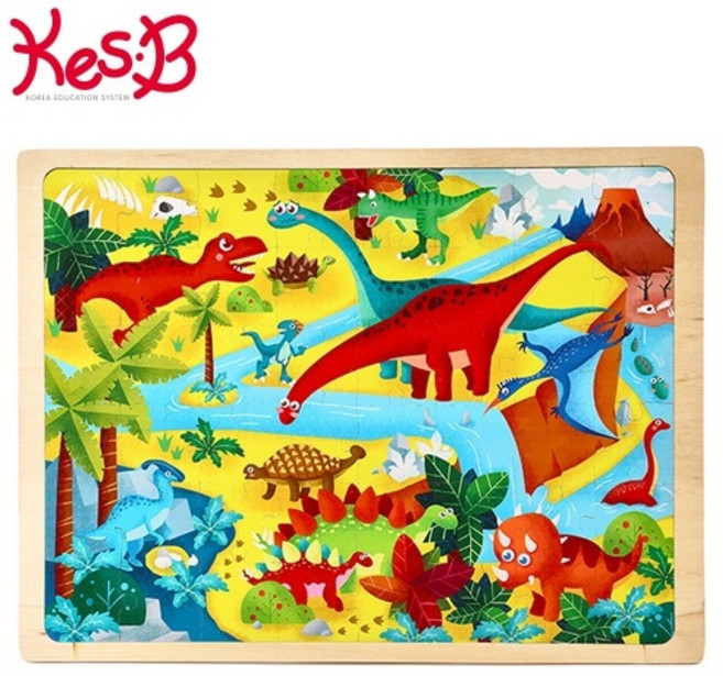 CO 우드 퍼즐판 직소퍼즐 30x40cm 적당한 퍼즐크기 소근육 두뇌 발달 [그림선택 1개] 어린이집 생일 선물 집중력 향상 어린이 교육 장난감 유아 교구, 1개, 직소퍼즐-공룡, 1개