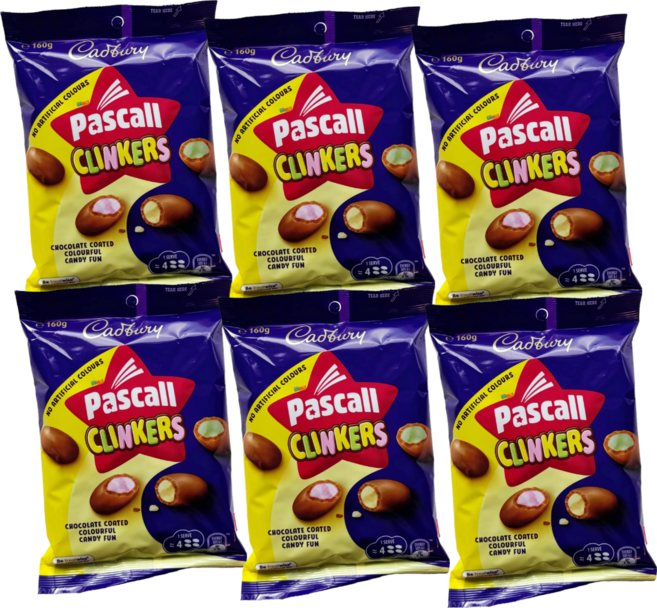 Cadbury Pascall 캐드버리 파스콜 클링커 밀크 초콜릿 롤리 스낵 & 쉐어백 Clinker Milk Chocolate Lollies Snack & Share Bag, 160g, 6개