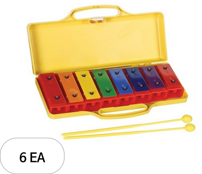 다벨 실로폰 DB-8K, 6세트, 노랑, 8판