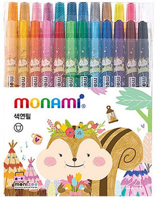 모나미 모니주 샤프식 색연필 24색 핑크, 20개