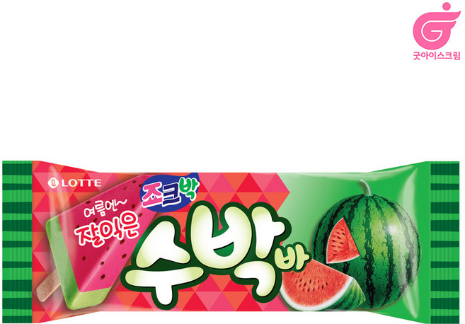 [본사직영]롯데제과 수박바 X 40개 아이스크림, 75ml