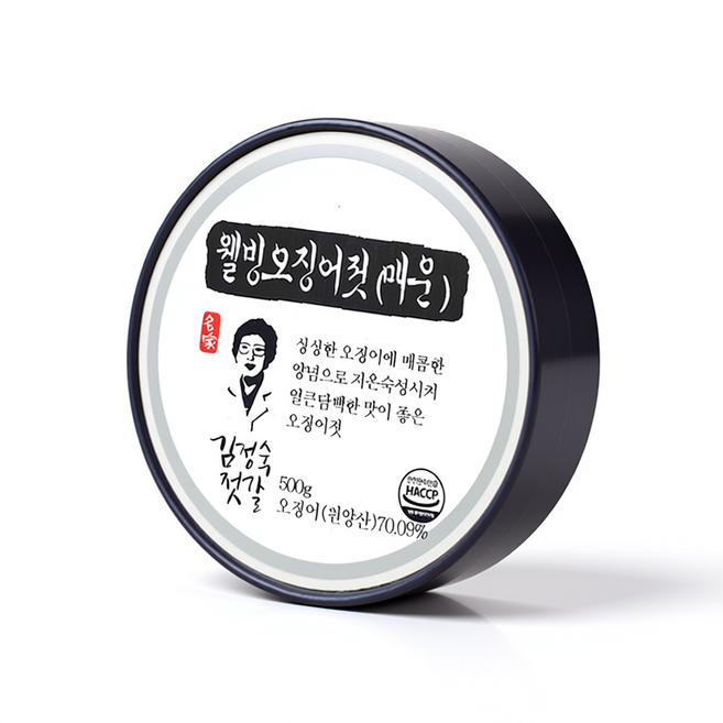 [동광 김정숙젓갈] 웰빙오징어젓(매운) 500g 속초 오징어 젓갈 반찬, 1개
