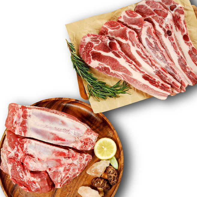 착한정육점 한돈 LA식 돼지갈비 찜용 구이용 1 000g, 한돈LA식갈비, 구이용_1000g