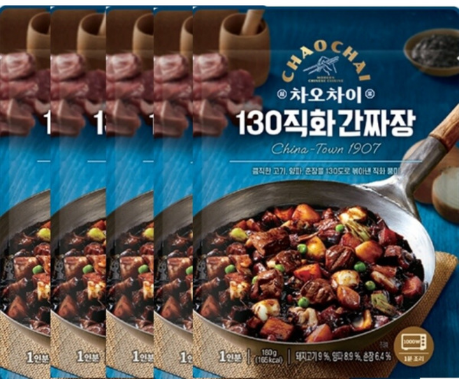 샘표 차오차이 130 직화간짜장, 5개, 180g