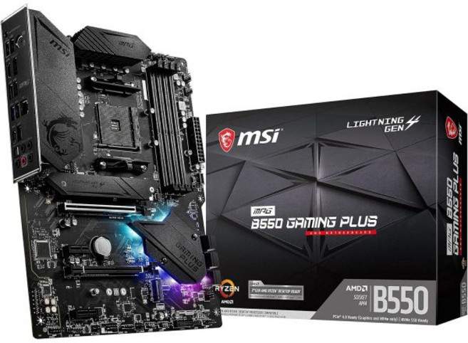 MSI MPG B550 게이밍 플러스 데스크탑 마더보드 - AMD 칩셋 소켓 AM4 ATX