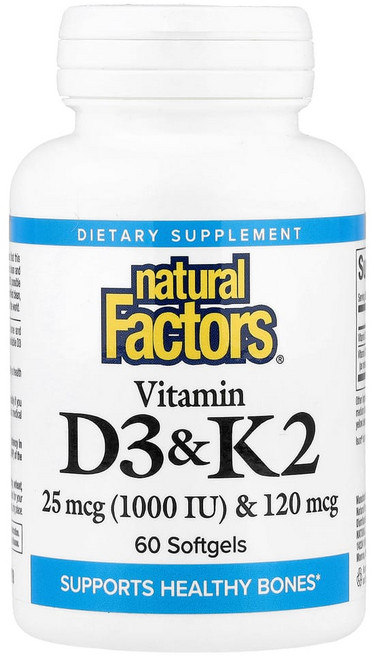 네츄럴팩터스 비타민D3 & K2 소프트젤 60정, 1개