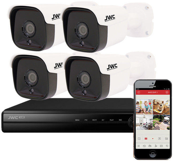 현우CCTV 800만화소 실외용 CCTV 카메라4대 녹화기 세트(2TB 하드장착), 1개