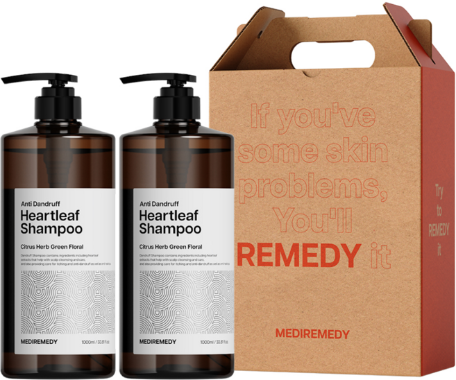 메디레머디 어성초 비듬 탈모 샴푸+샴푸 선물세트 1000ml, 1세트