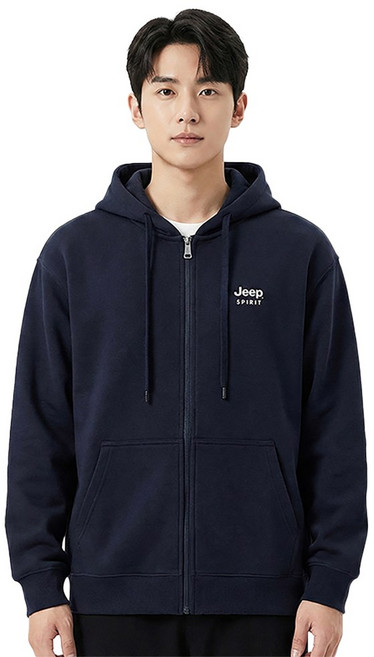 지프스피릿 남녀공용 헤비웨이트 실버폭스 후드 집업 705