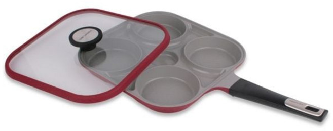 gham_네오 스팀플러스 27cm 멀티 4구 프라이팬 보르도레드 프라이팬 다용도후라이팬 조리도구 다용도프라이팬 조리용팬+ghvmakxm, 쪼아요팍!!, 1개