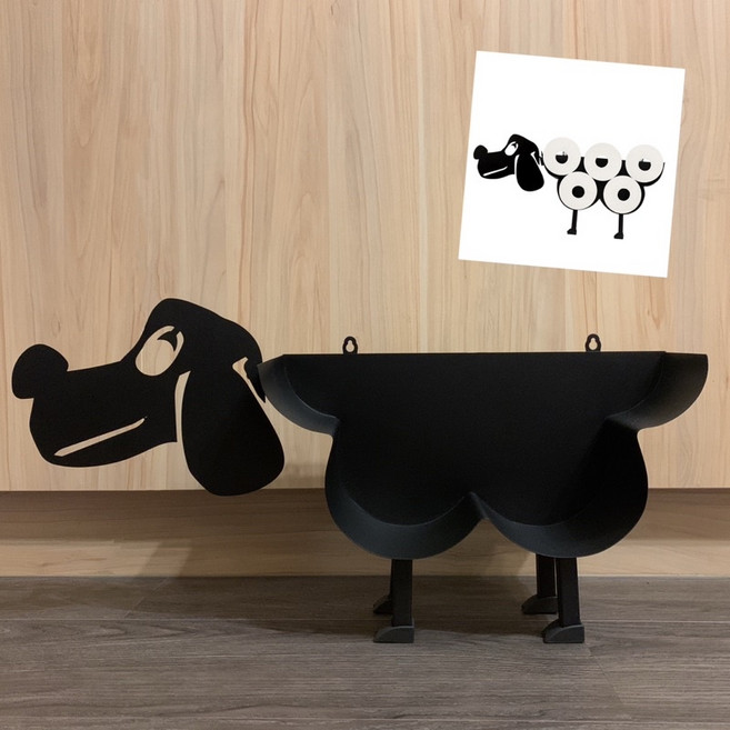 CHENset B038 趣味 Puppy 小狗 壁掛 廚房紙巾架 捲筒衛生紙架, 1個