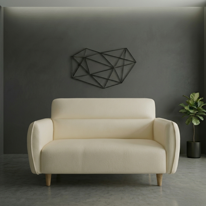 베아트룸 각도조절 2인용 가죽소파 140cm BRL24, 아이보리