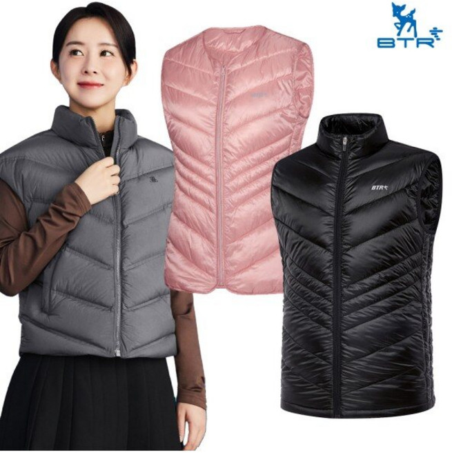 비티알 비티알 BTR 남여 FW 골프 패딩조끼 3종