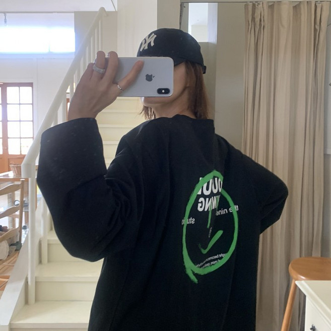 애플망고옷장 오버핏 긴팔 여성 소울박스티셔츠 빅사이즈 롱티