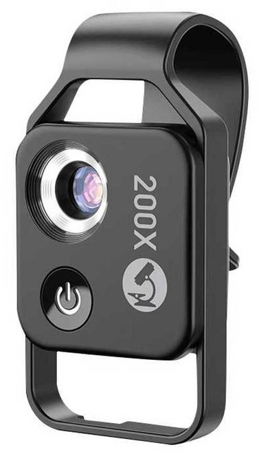 스마트폰 망원경 미니 확대경 망원렌즈 부착형 100배, 블랙