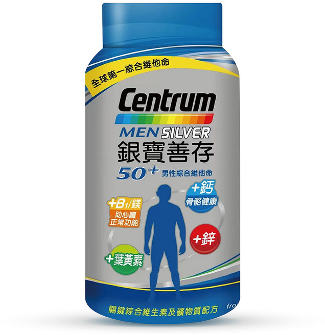 Centrum 銀寶善存 50+ 男性綜合維他命錠, 1個, 290顆