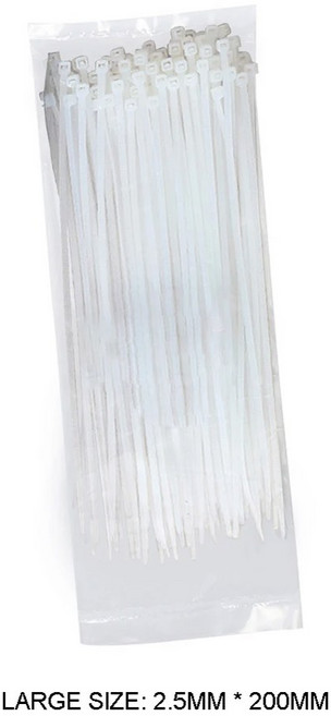 10 1Pcs 형광 케이블 주최자 플라스틱 홀더 내구성 휴대용 도구 배선 보관 실용적인 스트랩, White L 100PCS