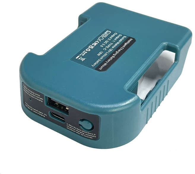 Makita 배터리 BL1840 충전기 어댑터 고속 용 Type-C 홀더가 18V 40V 1pc, 1개, 02 파란