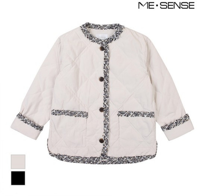미센스 배색 누빔 다운자켓_MB1YDWS204A