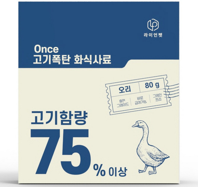 강아지화식 고양이 원스 고기폭탄 습식, 80g, 8개, 오리
