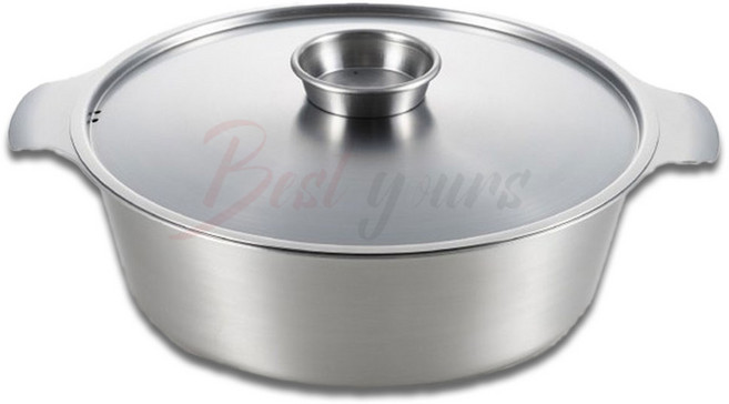 일본 요시카와 IH 인덕션 스텐 전골 샤브샤브 나베 냄비, 26cm, 1개, 스텐실버, 26cm