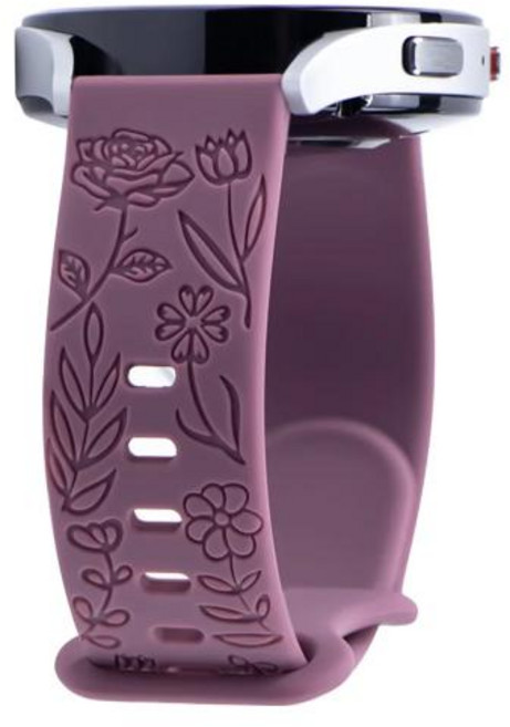 18MM 20mm 22mm 꽃 새겨진 밴드 삼성 갤럭시 시계 6 5 4 40mm 44mm 팔찌 5Pro 클래식 기어 액티브 2 실리콘, 18)smoke