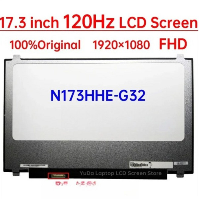 17.3인치 120Hz 노트북 LCD 화면 N173HHE G32 디스플레이 매트릭스 패널 교체 1920x1080 94% NTSC eDP 40핀, 01 17인치