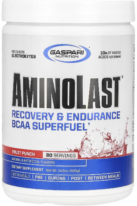 가스파리뉴트리션 아미노라스트 Aminolast BCAA 프루트펀치 쉐이크 파우더 420g