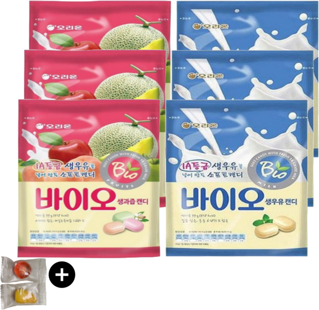 오리온 바이오 생우유 생과즙 99g 2종 애플망고 3g 세트, 3세트, 198g