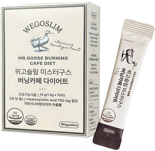위고 슬림 가르시니아 미스터구스 버닝 카페 다이어트 커피 뱃살 체지방 감소 살빼기, 1박스, 150g